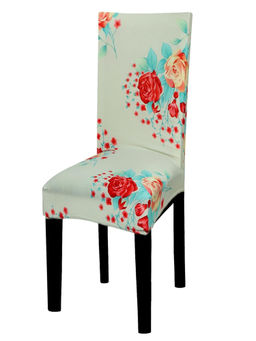 House of Quirk - Green Stretch Removable Washable Short Dining Chair Cover