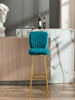 Doe Buck - Teal Rafael Bar Stool