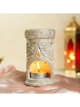 Ritualistic - White Handcraved Gulzar Soapstone Oil Diffuser