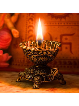 Ritualistic - Gold Kurma Brass Diya for Pooja