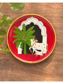 Revive Home - Multi-Color Wooden Wall Plates Vatsalya Murti