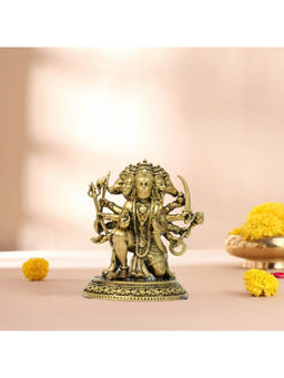 Ritualistic - Gold Pure Brass Panchmukhi Hanuman Idol