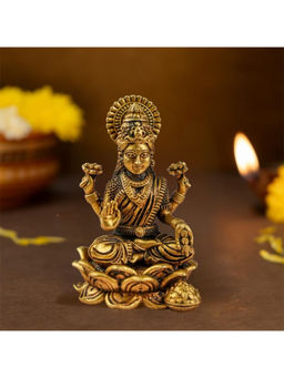 Ritualistic - Gold Pure Brass Laxmi Idol