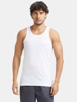 Jockey - 8820 Men Super Combed Cotton Round Neck Sleeveless Vest - White