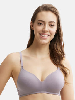 Jockey - JW11 Wirefree Padded Tencel Lyocell Elastane Multiway T-Shirt Bra-Minimal Grey