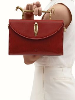 Hidesign - Red Genuine Leather Pharaoh 03 Women Sling Bag (M)