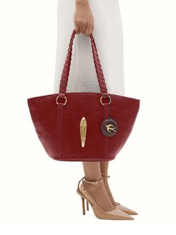 Hidesign - Red Genuine Leather Pharaoh 05 Women Tote Bag (M)