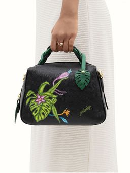 Hidesign - Black Genuine Leather Garden 01 Women Sling Bag (M)