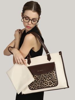 MINI WESST - Brown Go Socials Handbag with Pouch (Set of 2)