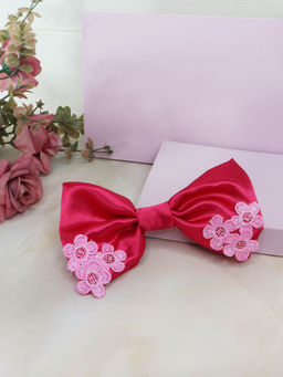 Soho Boho Studio - Pink Elita Flower Hair Bow Clip