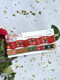 Choko - Embroidered Tapestry Hair Band (Set of 2)