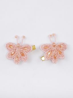 Choko - Blushing Pink Butterfly Beauty Hairclip (Set of 2)
