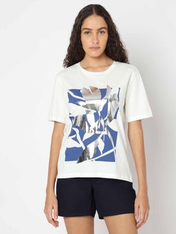 VERO MODA - White Graphic Print T-Shirt