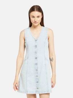 Levi's - Women's Solid Light Blue Mini Dress