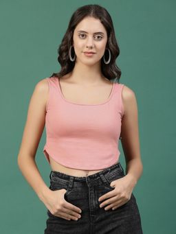RIGO - Women Peach Scoop Neck Tank Top