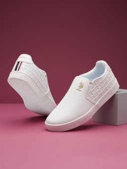 U.S. POLO ASSN. - Lyne Men's Casual Solid-plain Off White Slip On Casual Shoes