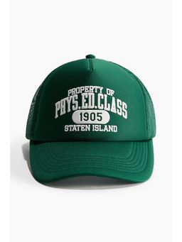 H&M - Men Green Motif-Detail Trucker Cap