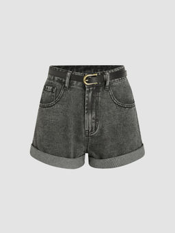 Cider - Denim Shorts with Belt