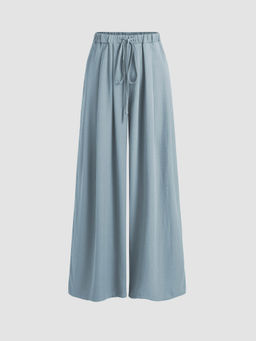 Cider - Elastic Waist Wide Leg Trousers