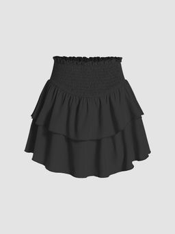 Cider - Shirred Ruffle Tiered Skort