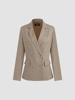 Cider - Collar Check Button Blazer