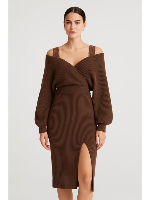 cider off the shoulder dress Off-Shoulder