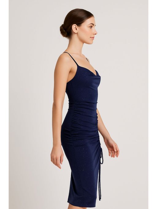 slim fit dress slacks Starry Nights Glitter Bodycon Mini Dress main image 1