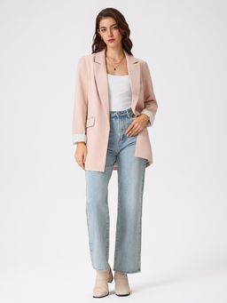 Cider - Collar Solid Pocket Blazer