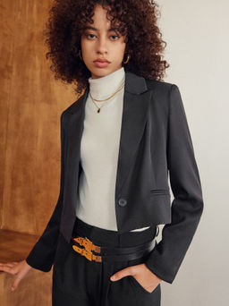 Cider - Collar Button Blazer