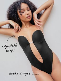 Cider - Light Compression Deep V Seamless Backless Shapewear Bodysuit