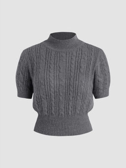 Cider - Wool-blend Texture High Neck Sweater