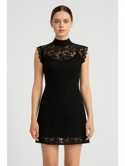 Cider - Lace High Neck Dress