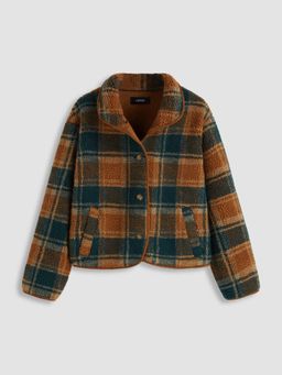 Cider - Plaid Teddy Fleece Jacket