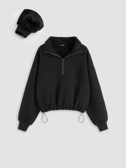 Cider - Fleece Zip Through Drawstring Sweatshirt