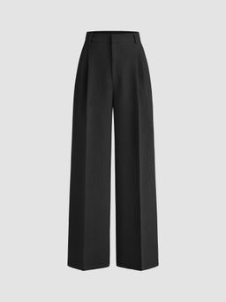 Cider - Mid Rise Pleated Pocket Straight Leg Trousers