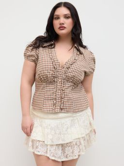 Cider - Lace Mid Rise Layered Skirt Curve & Plus