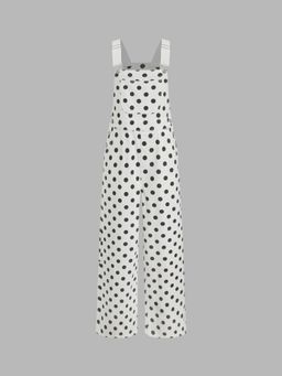 Cider - Denim Leopard Pocket Buckle Up Wide Leg Oversized Dungaree