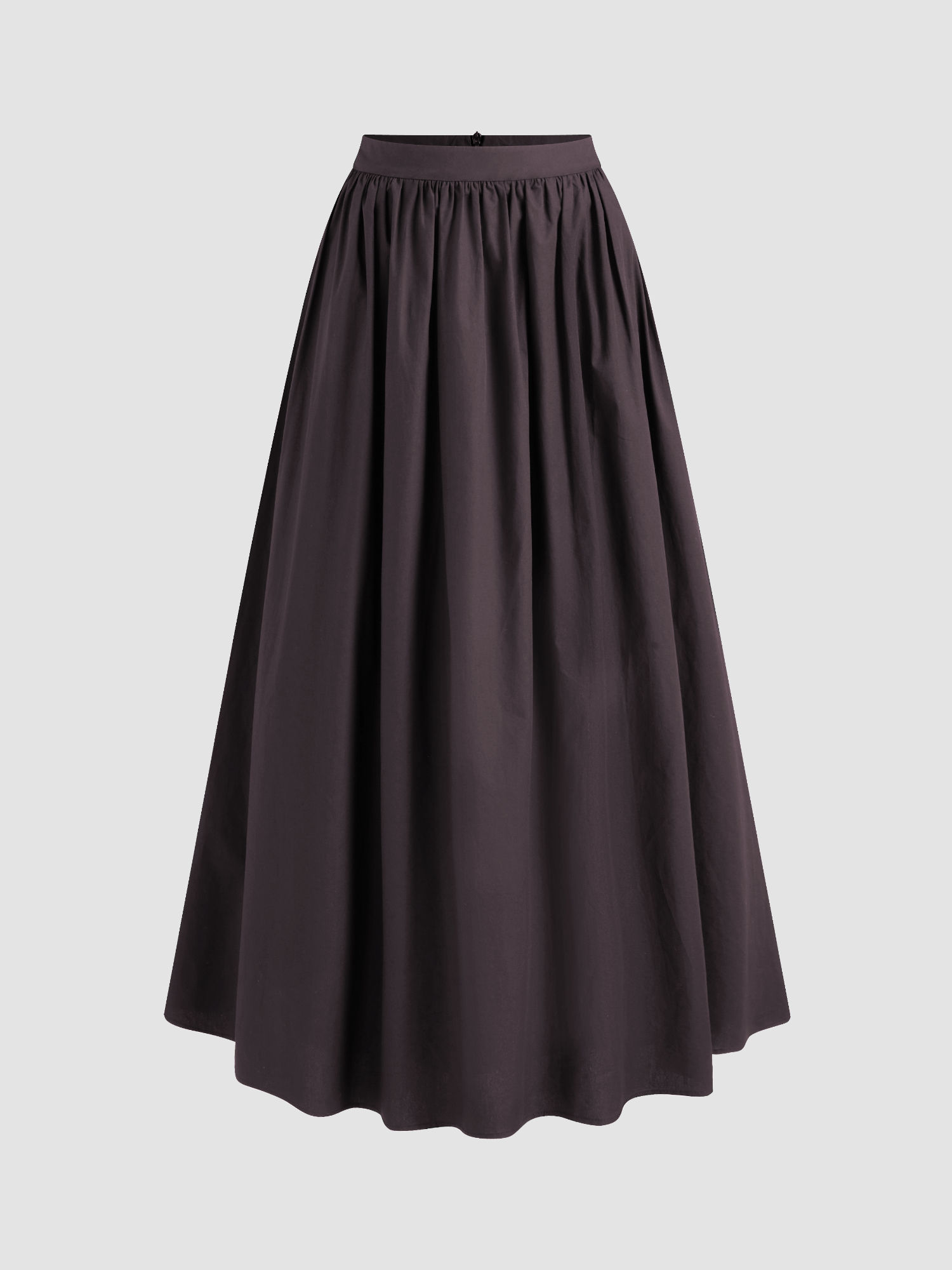 cider 100% Cotton Mid Rise Solid Ruffle Skirt-picture-35