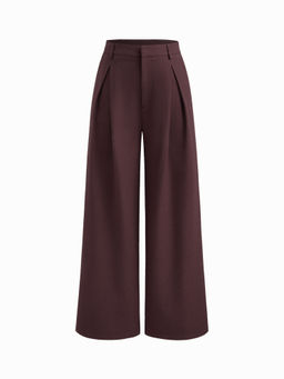 Cider - Mid Rise Straight Leg Pleated Trouser