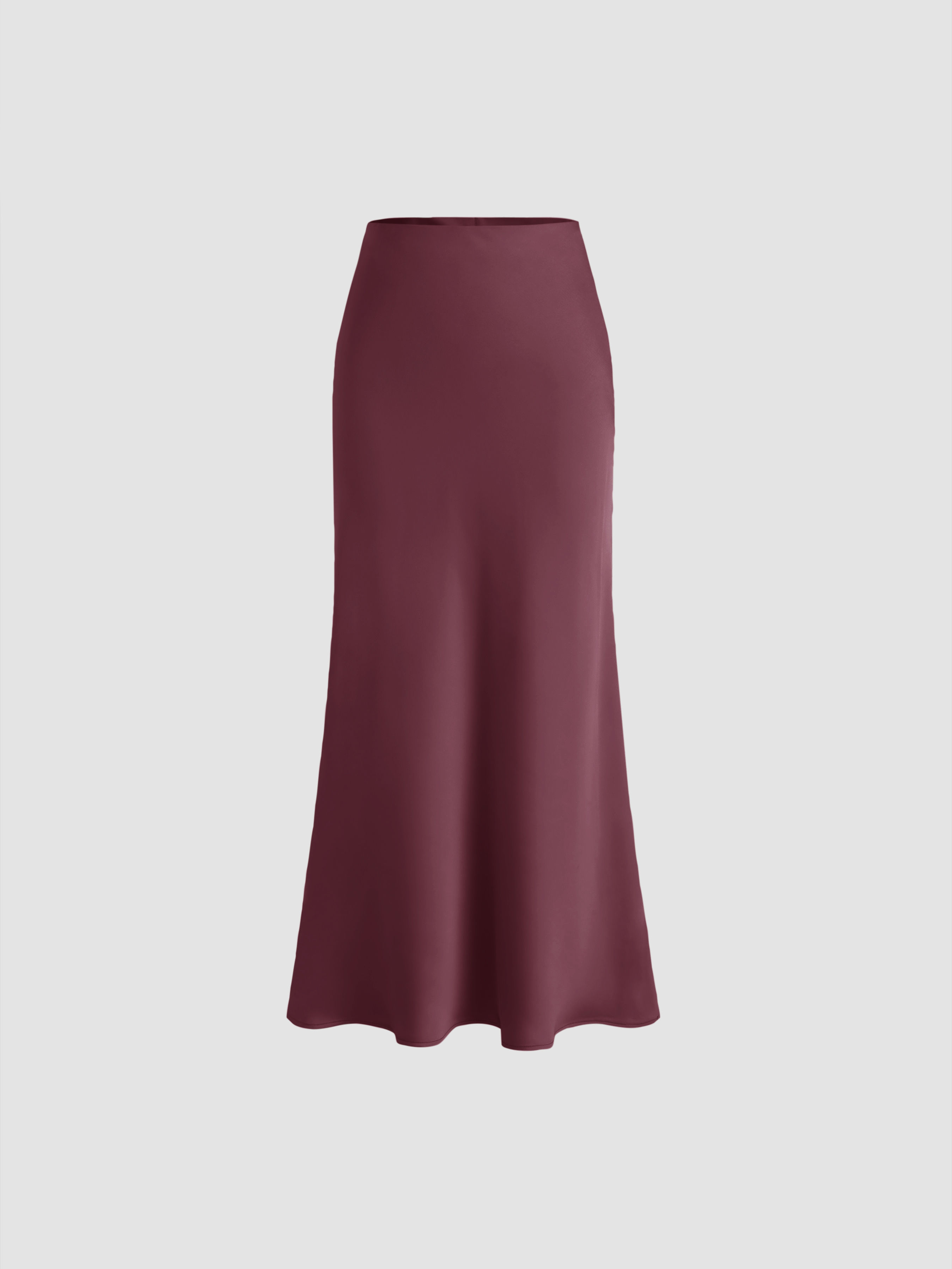cider Satin Mid Rise Ruffle Bias Skirt-picture-10
