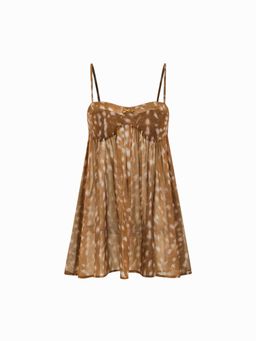 Cider - Chiffon Leopard Bowknot Oversized Dress