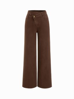 Cider - Denim High Waist Pocket Baggy Jeans