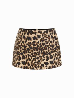 Cider - Animal Print Cotton Low Rise Split Skort