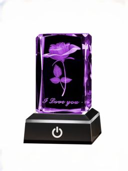 Gleevers - 3D Rose Crystal LED Lamp Multi-Color Changing