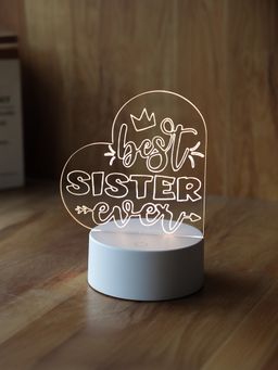 Gleevers - Acrylic Plaque with Stand Heart Shape LED Light