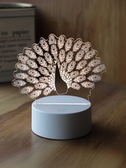 Gleevers - Acrylic LED Night Lamp Peacock Design