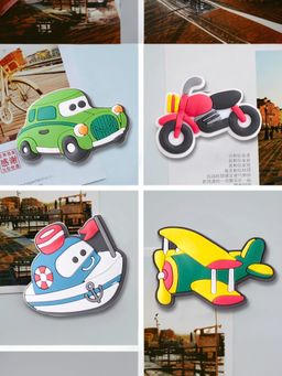 Gleevers - Cute Cars Shape Fridge Magnets (Pack of 4)