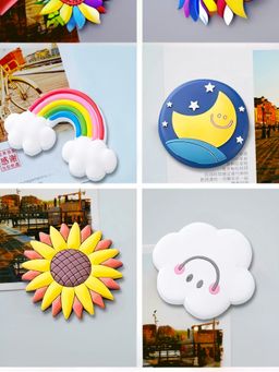 Gleevers - Cute Sky Shape Fridge Magnets (Pack of 4)