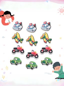 Gleevers - Colorful Fridge Magnets (Pack of 12)