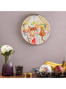 KOLOROBIA - Premium Wall Plate Inspired By Old English Garden Party Scene In 7 inch